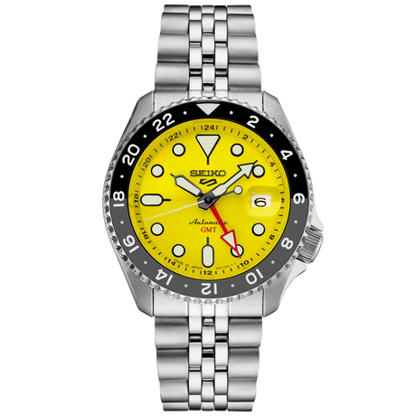 Seiko 5 Sports SKX GMT U.S. Special Creation Yellow Dial SSK017