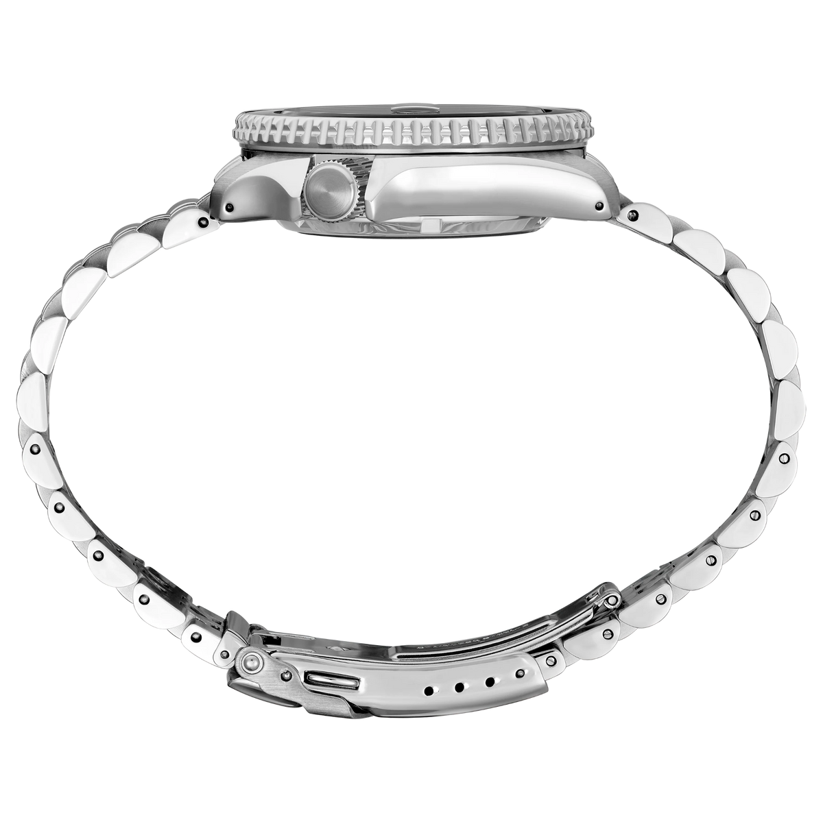 Seiko 5 Sports SKX GMT U.S. Special Creation Charcoal Gray 42.5mm SSK019 side view
