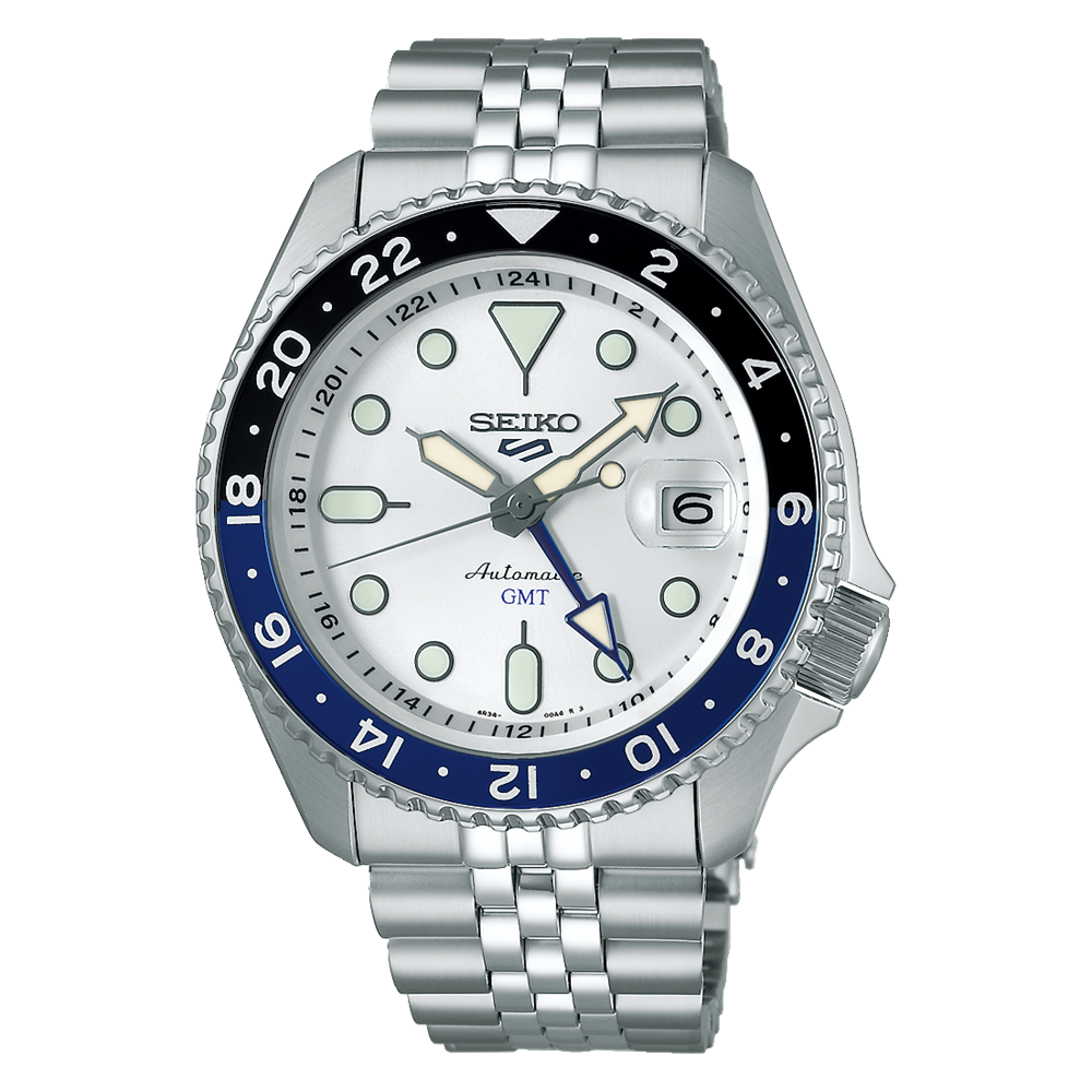 Seiko 5 Automatic GMT SSK033 Silver White