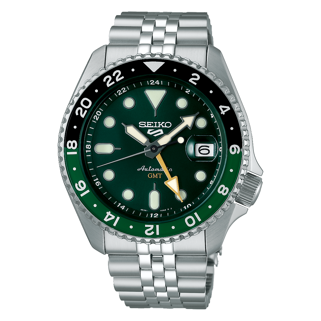 Seiko 5 SKX GMT SSK035 Green Dial Soldier Shot