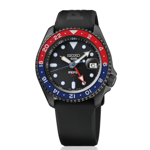 Seiko 5 Sports Pepsi GMT Limited Edition SSK047 soldier shot 2
