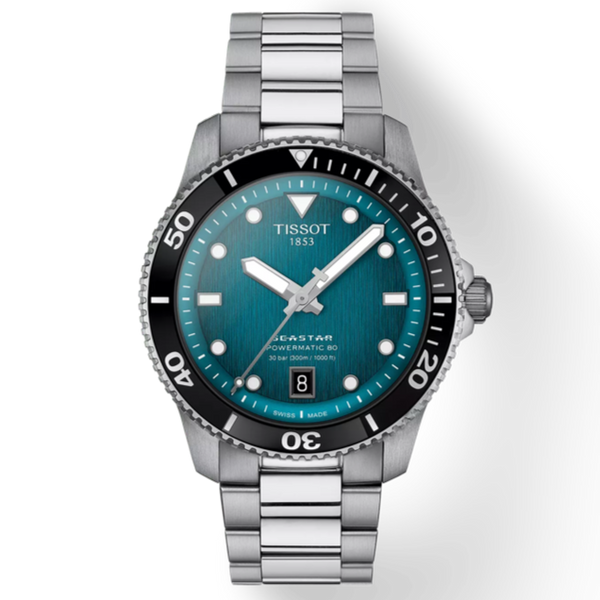 Tissot Seastar 1000 Powermatic 80 40mm Turquoise dial