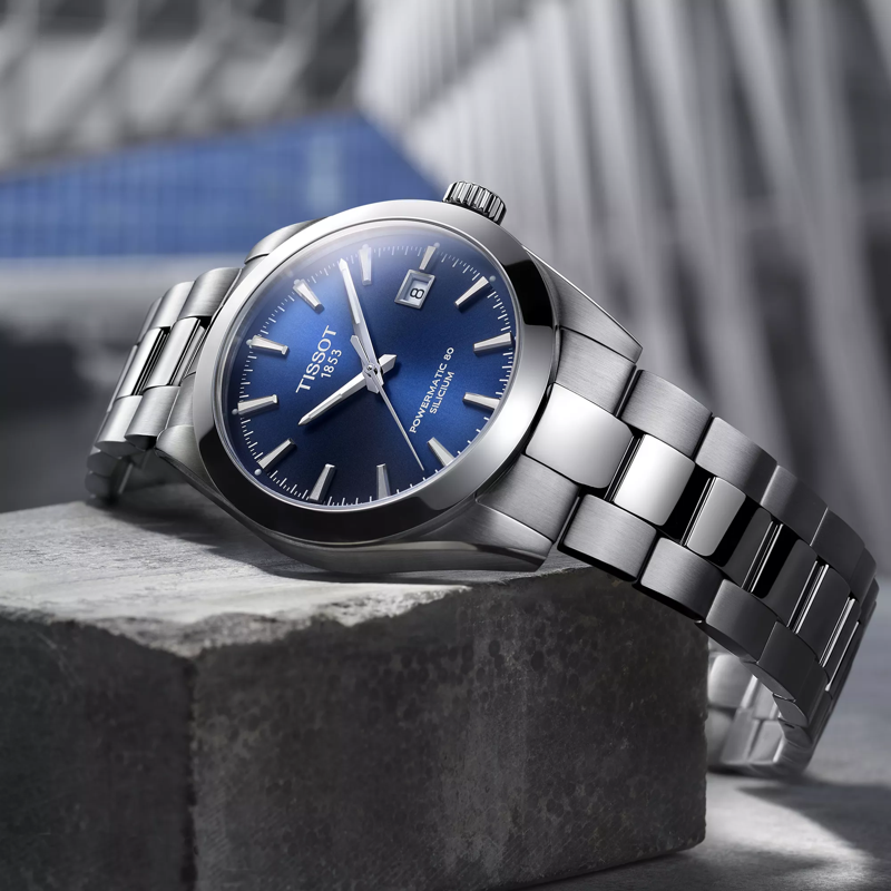 Tissot Gentleman Powermatic 80 Silicium 40mm Blue dial watch