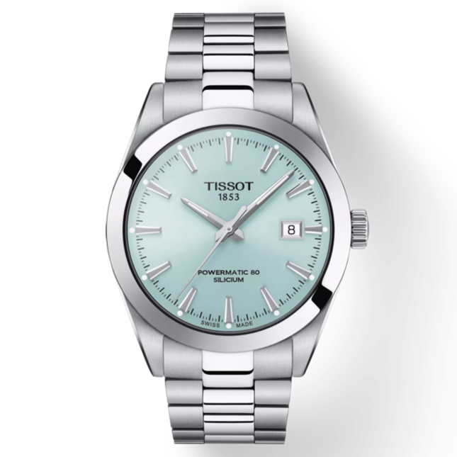 Tissot Gentleman Powermatic 80 Silicium Ice Blue dial 