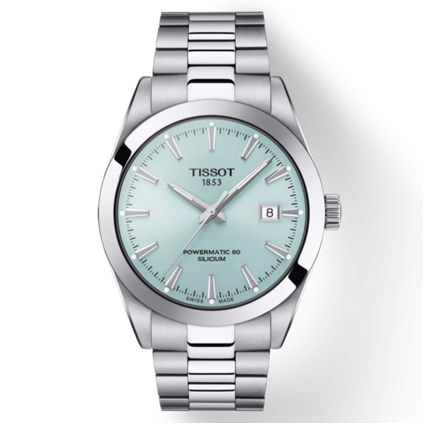 Tissot Gentleman Powermatic 80 Silicium Ice Blue dial 