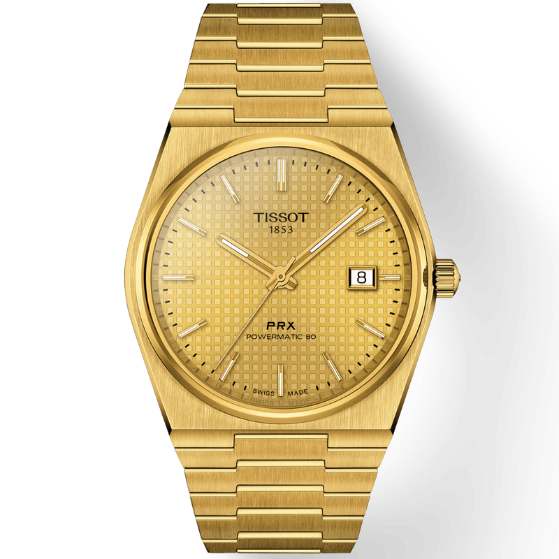 Tissot PRX 40mm Yellow Gold Plated PVD Powermatic 80 Watch Carat