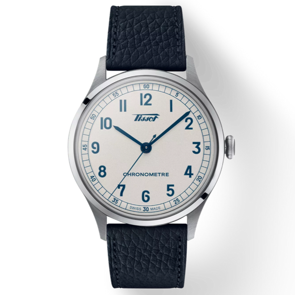 TISSOT HERITAGE 1938 AUTOMATIC COSC 39MM Silver dial leather strap