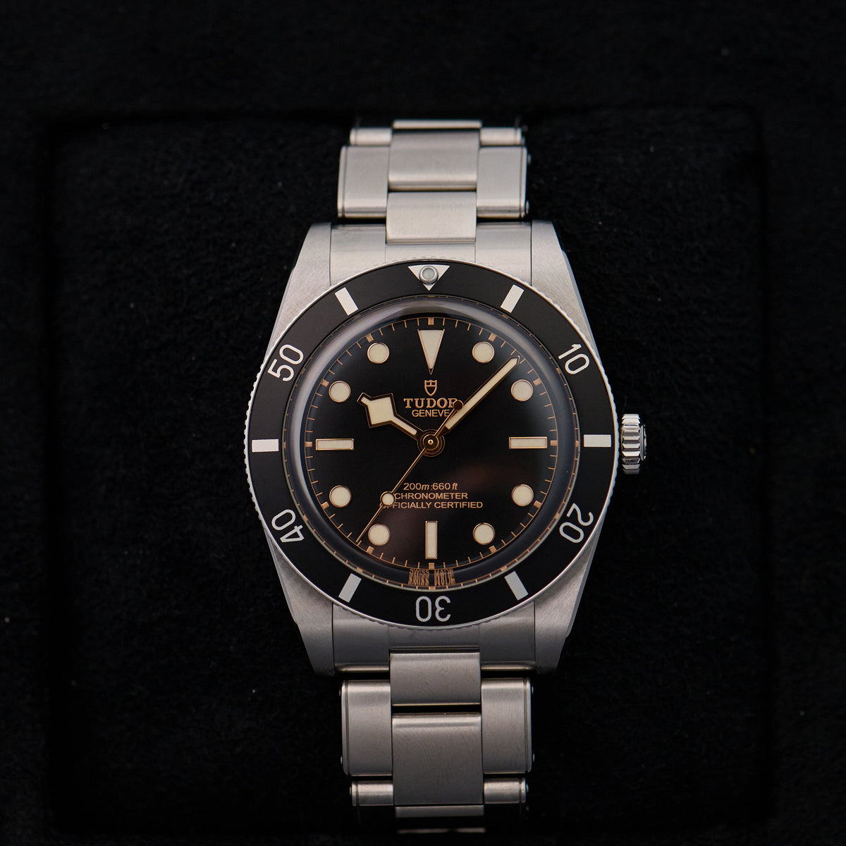 Tudor Black Bay 54 Diver's Watch Black 37mm dial