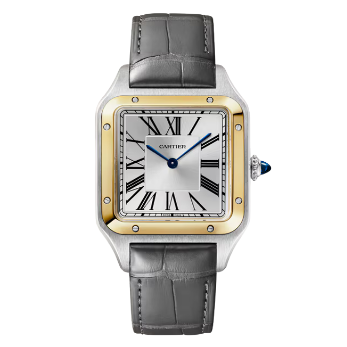 Main View of Cartier Santos-Dumont Large 18K Yellow Gold and Steel Quartz W2SA0046