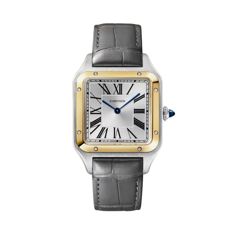 Main View of Cartier Santos-Dumont Large 18K Yellow Gold and Steel Quartz W2SA0046