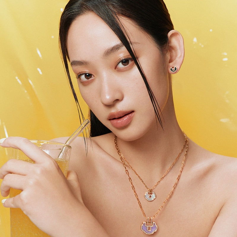 YLN20ABRGPJ | Qeelin Yu Yi grande necklace 18K rose gold set with