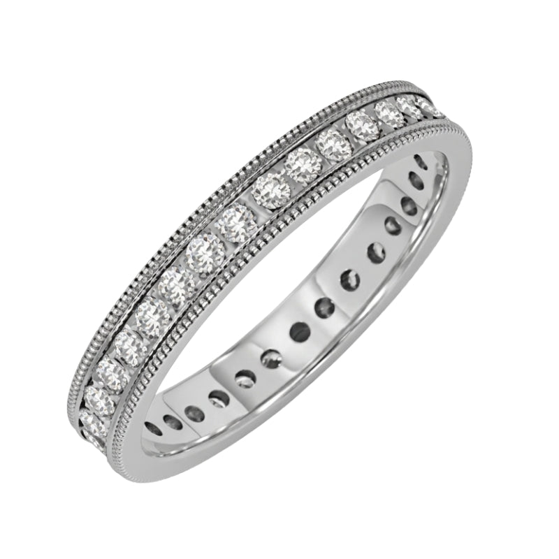 Tilted  View Of Diamond Anniversary Band.