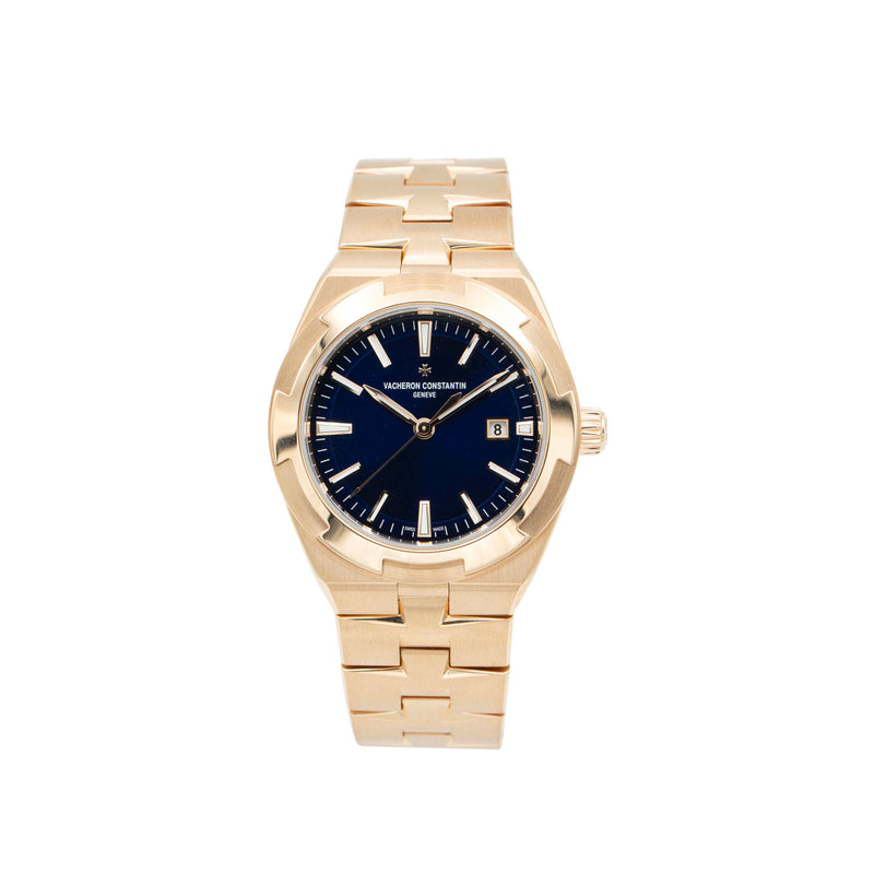 Vacheron Constantin 4600V/200R-B979 Pink Gold Overseas Blue Dial 34.5mm Watch