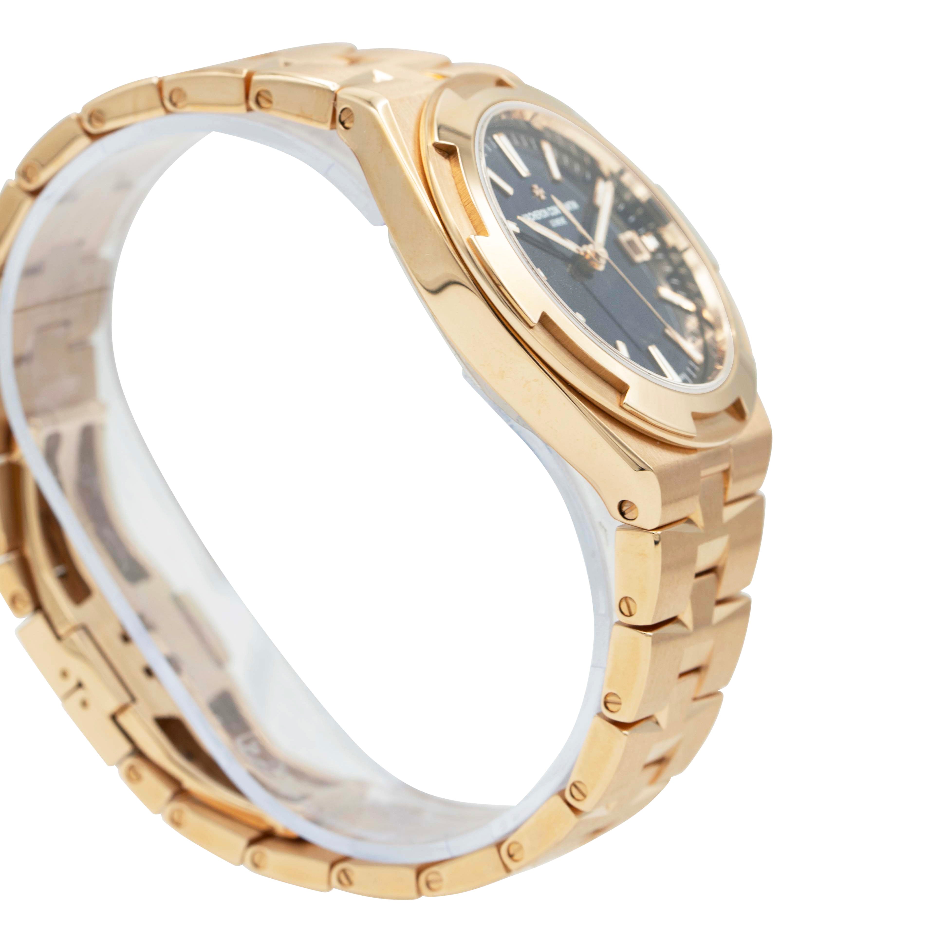 Vacheron Constantin 4600V/200R-B979 Pink Gold Overseas Blue Dial 34.5mm Watch case bezel