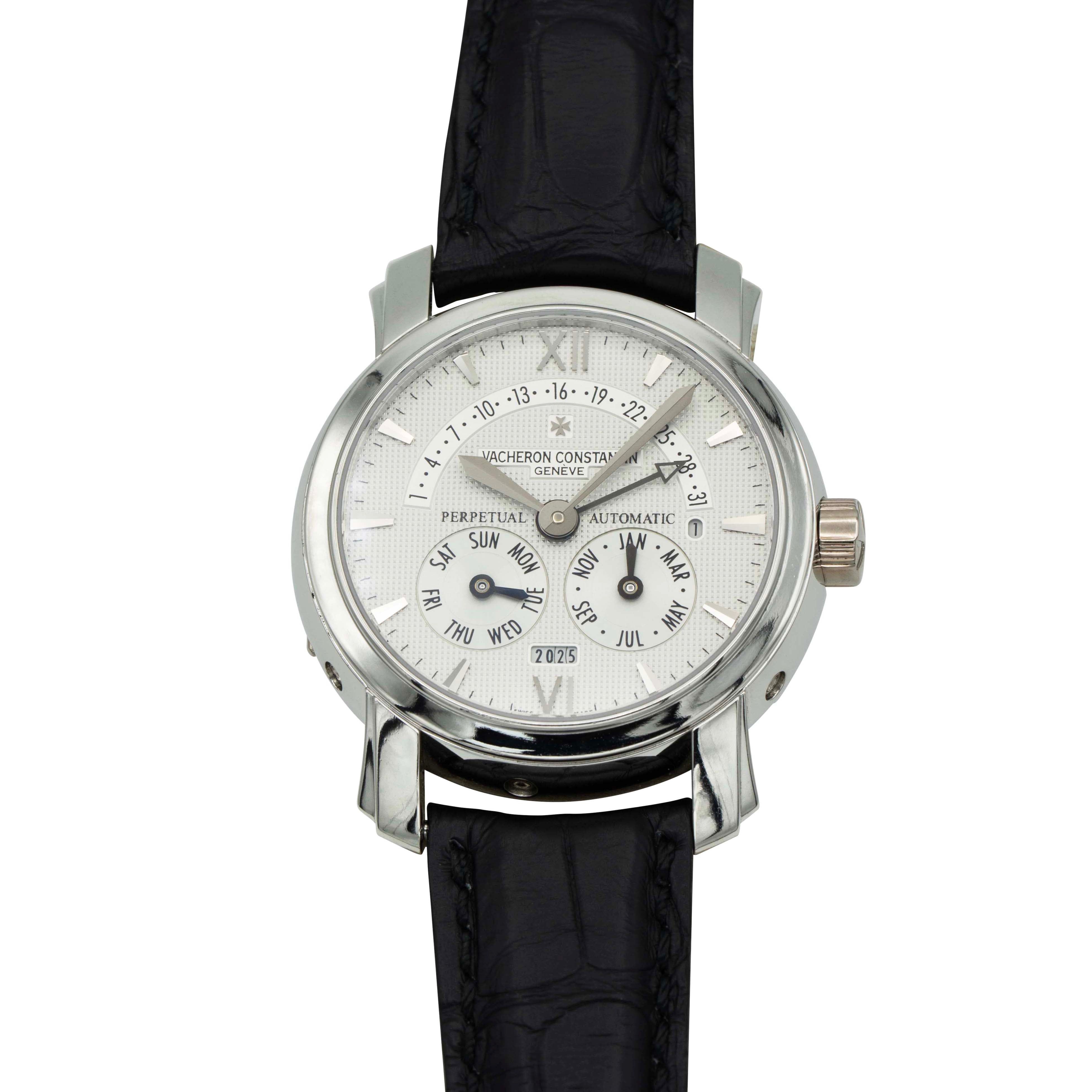 Vacheron Constantin 47031/000P-8956 Malte Platinum Perpetual Calendar Watch dial