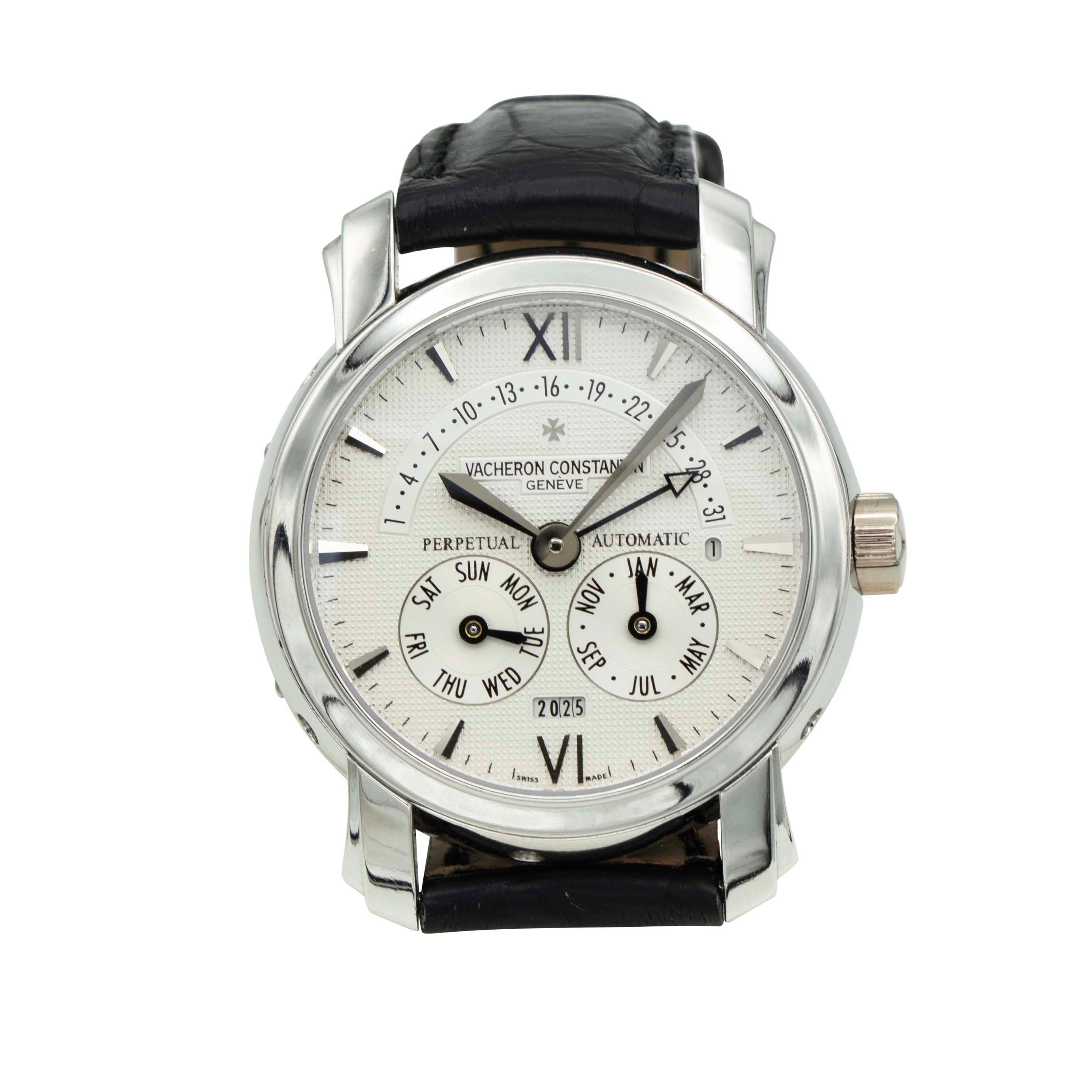 Vacheron Constantin 47031/000P-8956 Malte Platinum Perpetual Calendar Watch dial 2