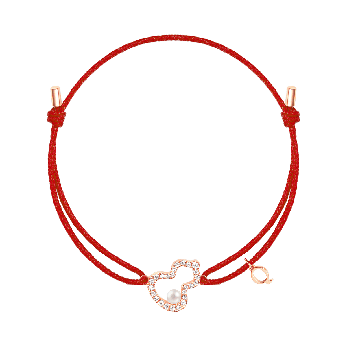 WUC40NHRGKP | Qeelin Wulu Akoya Pearl Red Cord