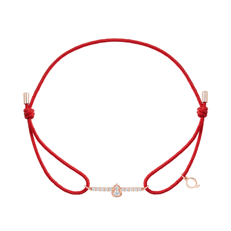 Qeelin Wulu Mini Solitaire Red Cord WUC50ADRGDI