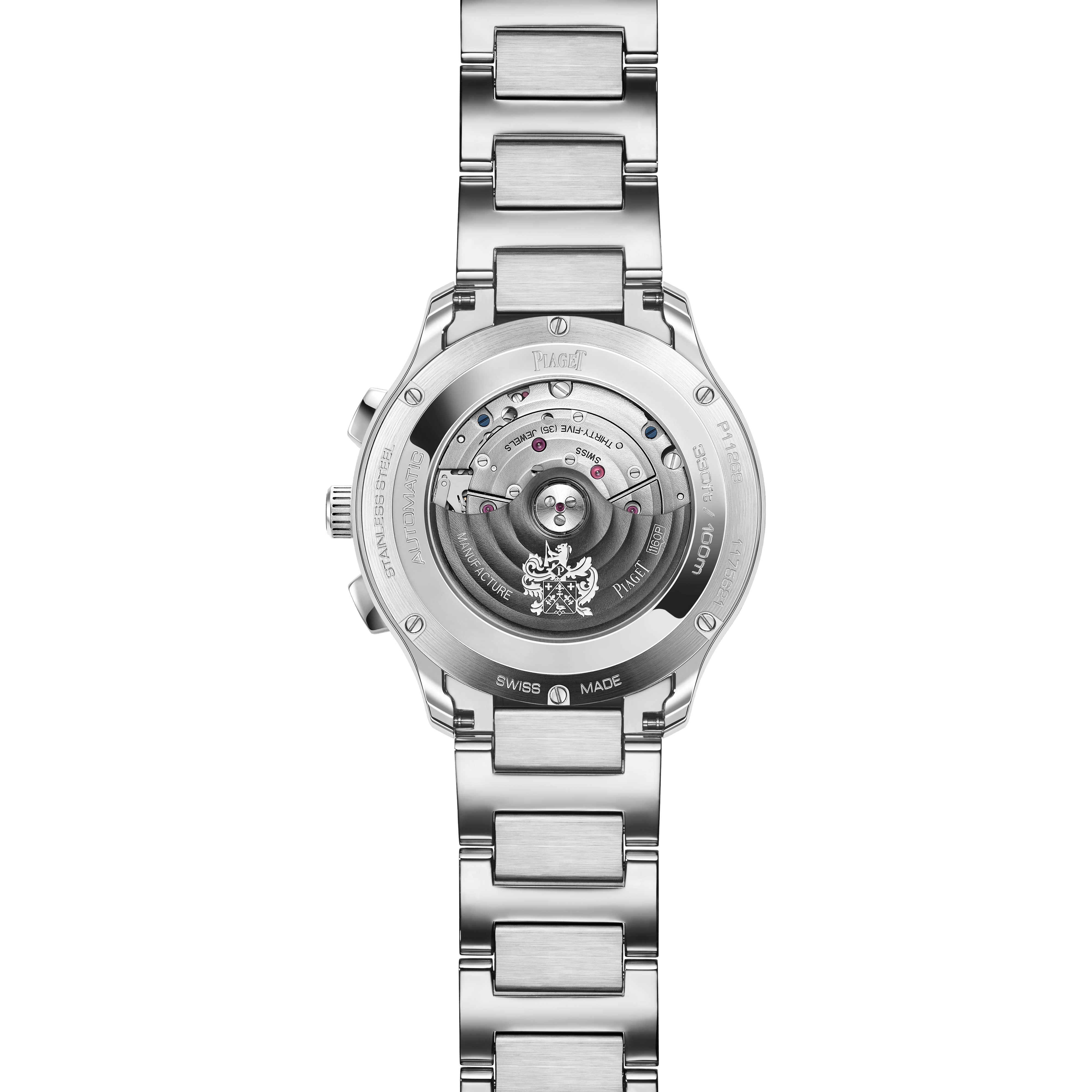 Back view of G0A49024 Piaget Polo Chronograph Green Dial Watch