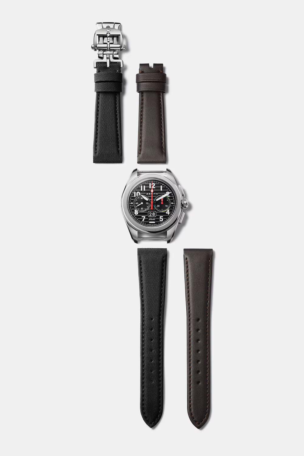 Zenith Pilot Big Date Flyback Steel 42.5mm 03.4000.3652/21.I001 interchangeable straps