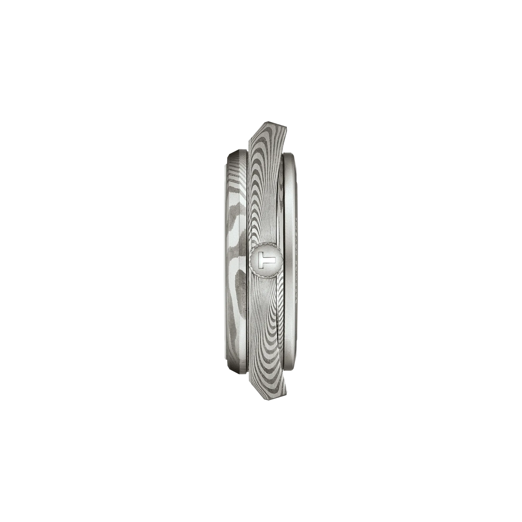 Tissot PRX Damascus Steel 38mm crown side