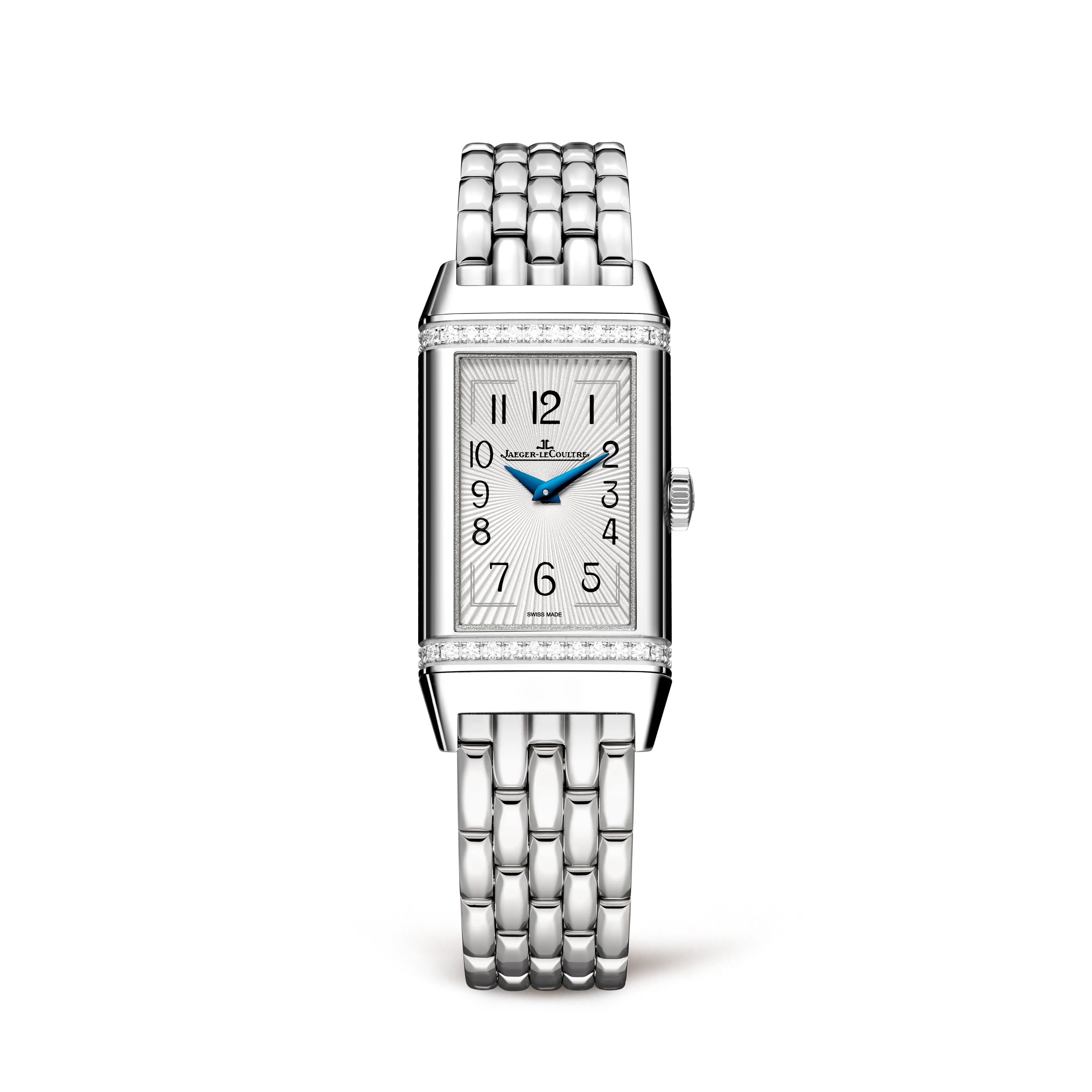 Front View of Reverso One Monoface 40.1 x 20 mm Quartz Steel Diamond Watch Q3288121