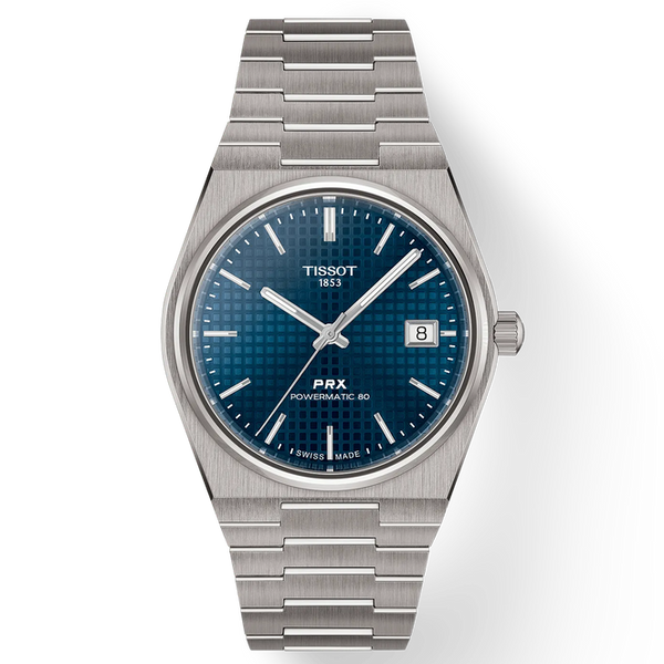 Titanium PRX 38mm blue dial watch