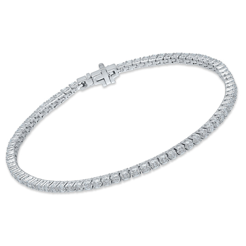 Certified Lab Grown Diamond Platinum Tennis Bracelet 2ctw