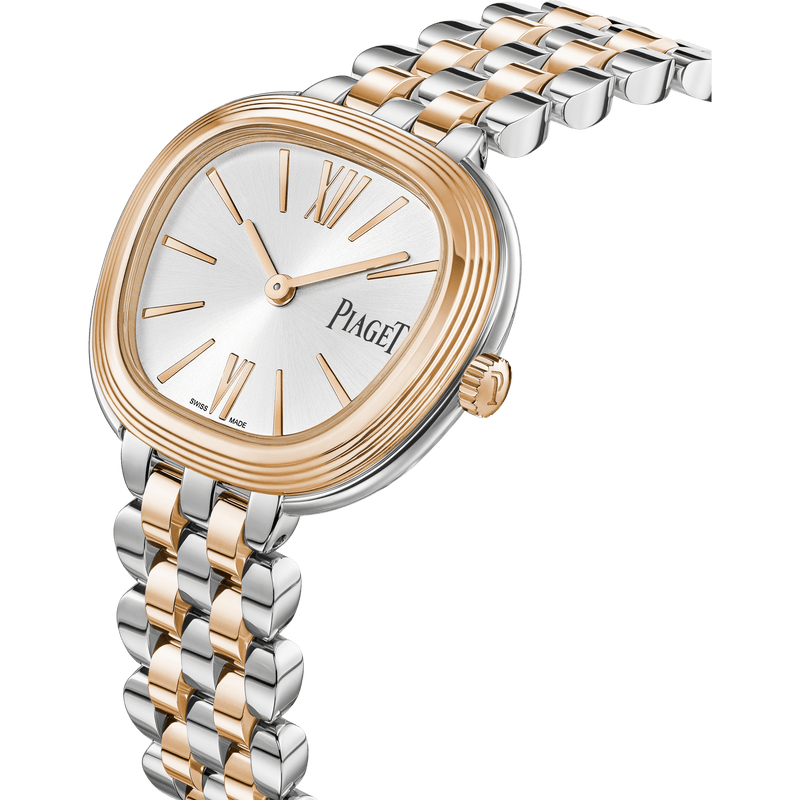 Angle View of Piaget G0A50301 Sixtie Steel Rose Gold 29mm Quartz Watch