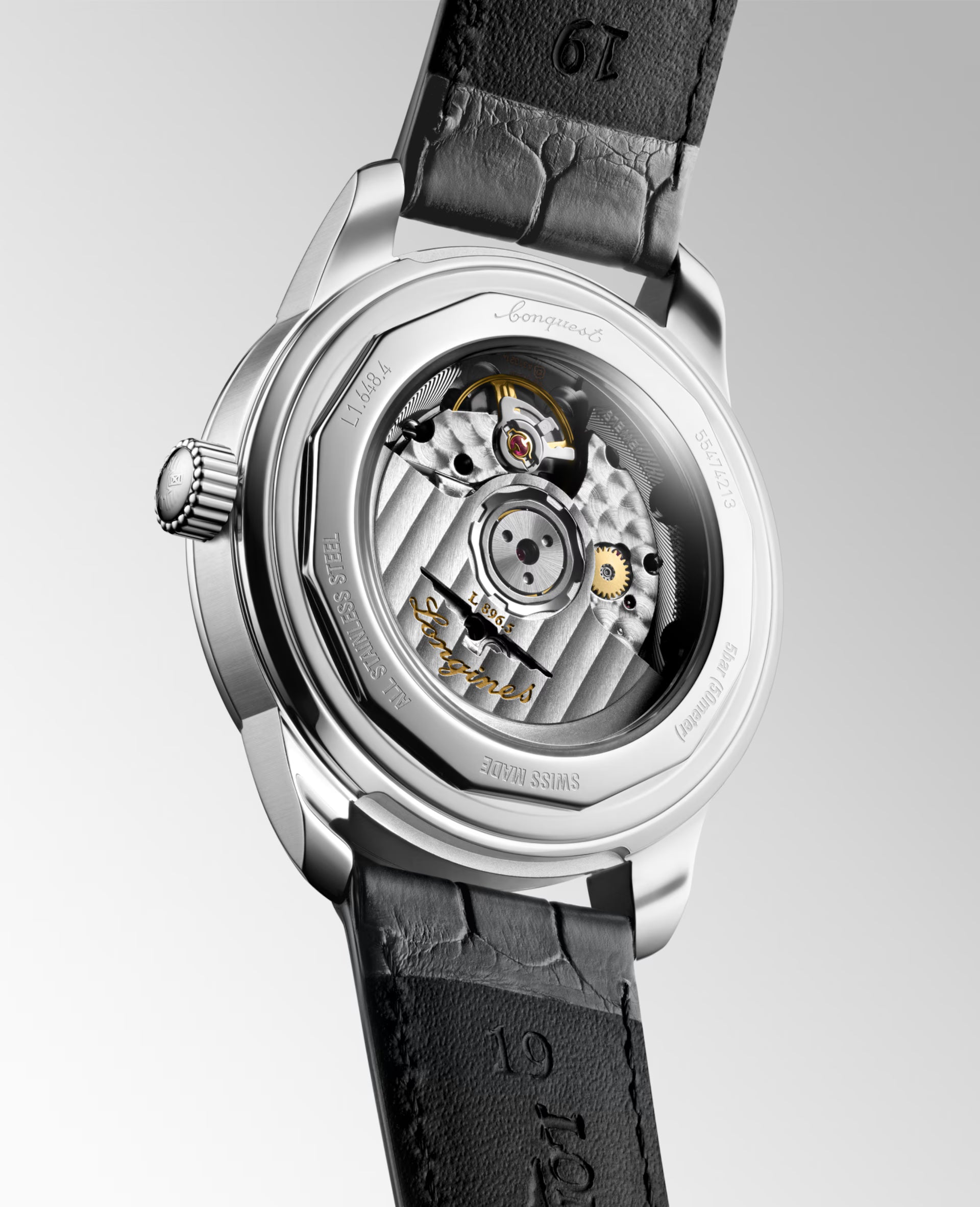 Back side dial view of Longines Conquest Heritage Central Power Reserve 38mm L16484922