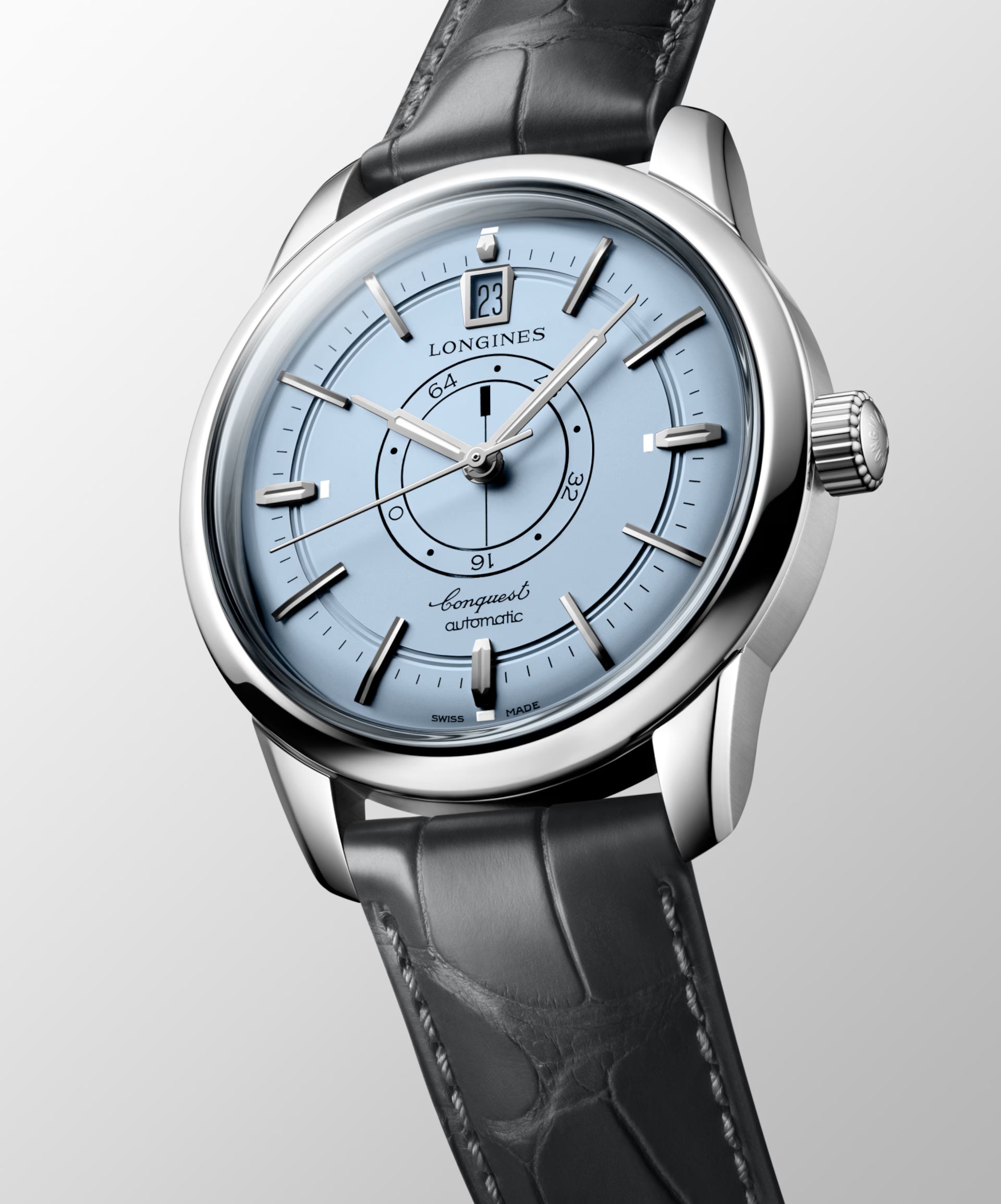 Side view of Longines Conquest Heritage Central Power Reserve 38mm L16484922