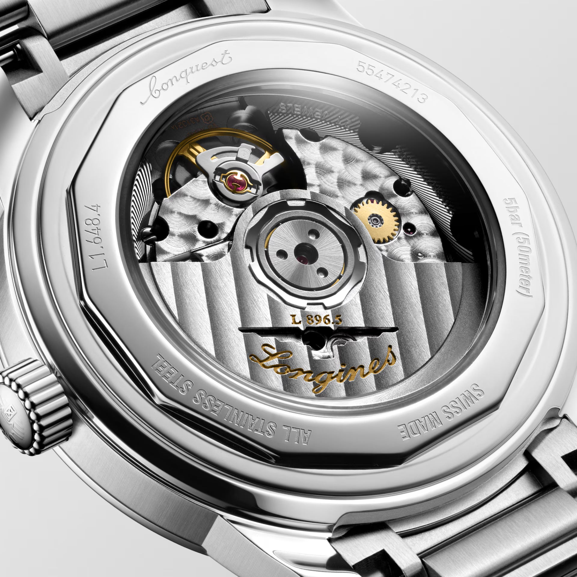Back view of Longines Conquest Heritage Central Power Reserve 38mm L16484926