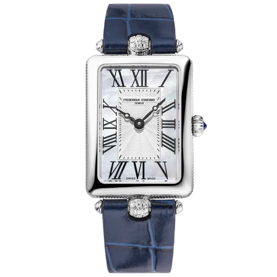 Frederique Constant Classics Art Deco Carree White Mother of Pearl 28mm FC0200MPW2AC2D6 front view