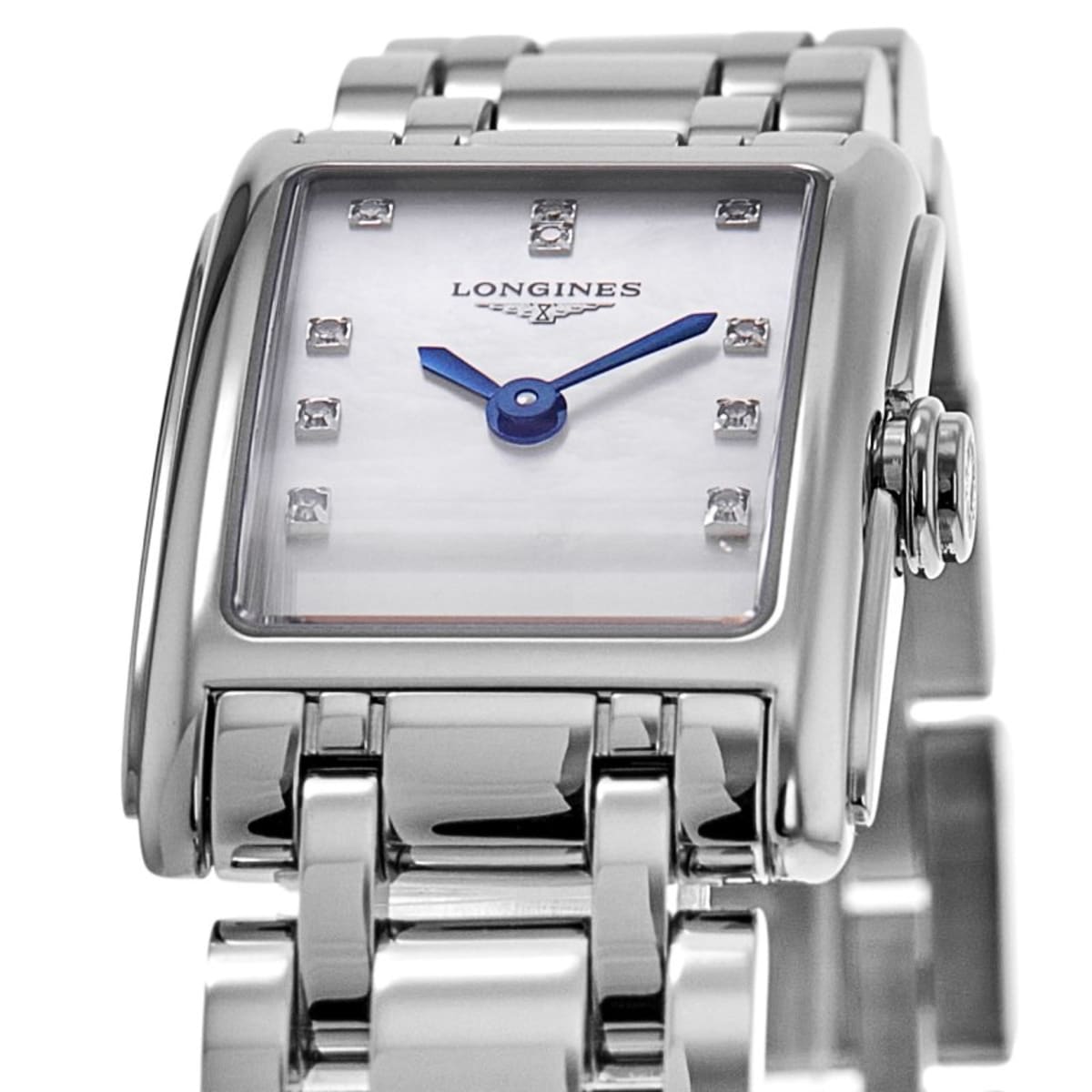 Longines Elegance Dolcevita Mother of Pearl with Diamonds 17.40x27mm L52584876 Dial Closeup Angle