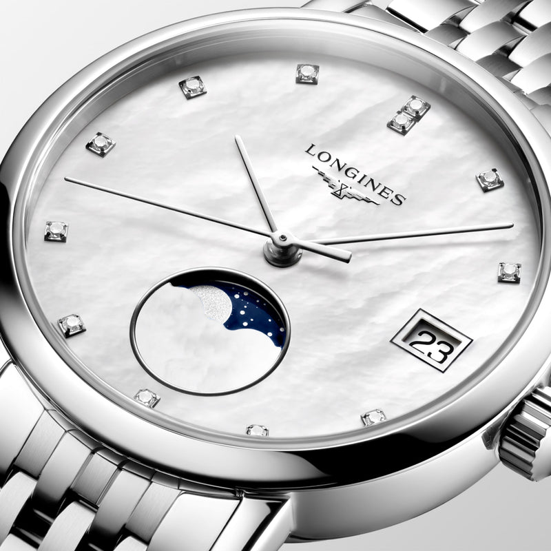 Elegant Collection Mother of Pearl Moon Phase 30mm