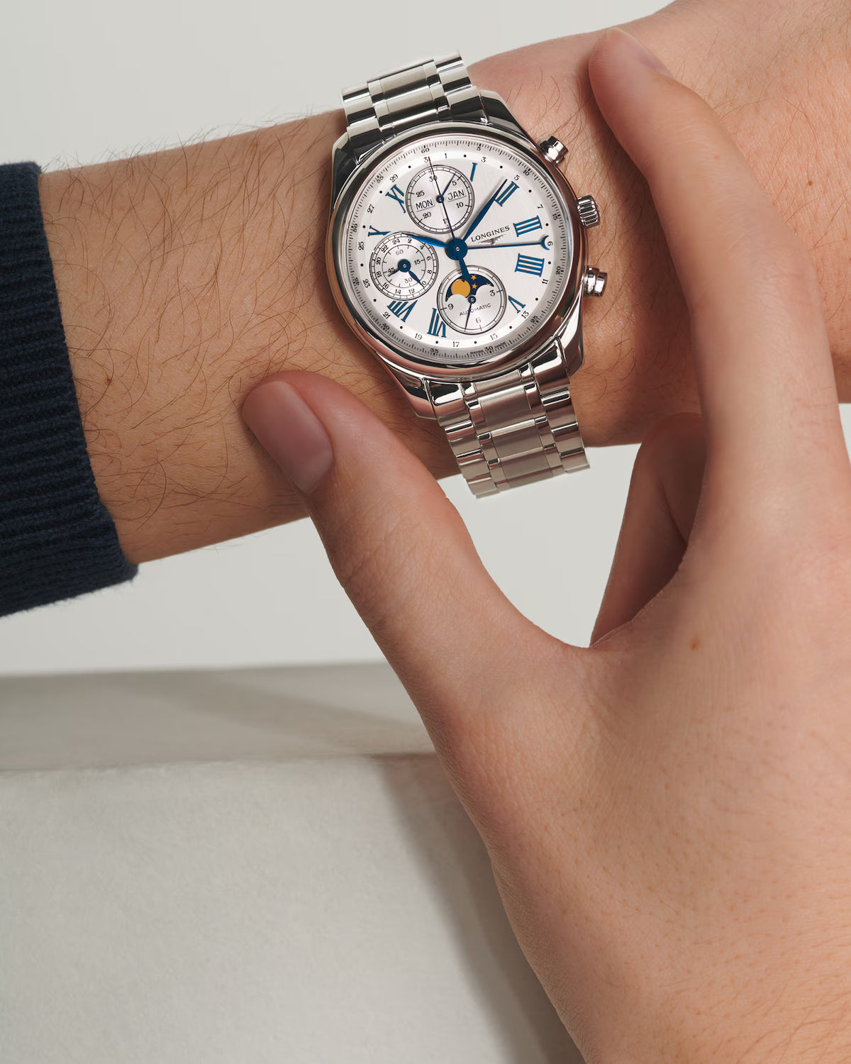 Lifestyle View of Longines Master Collection Chrono Moonphase 40mm L26734716
