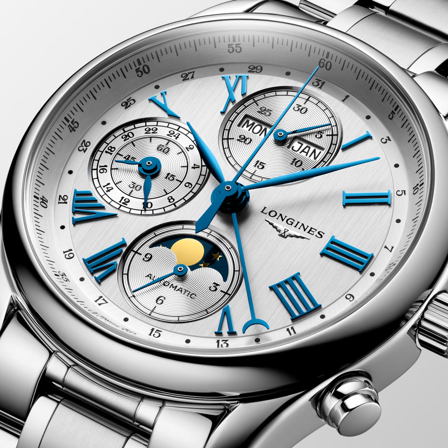 Close Up View of Longines Master Collection Chrono Moonphase 40mm L26734716