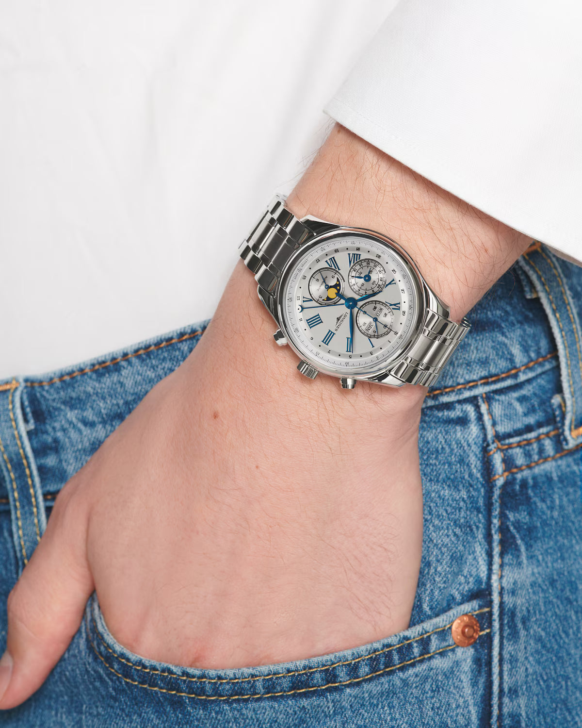 Lifestyle View of Longines Master Collection Chrono Moonphase 42mm L26734716