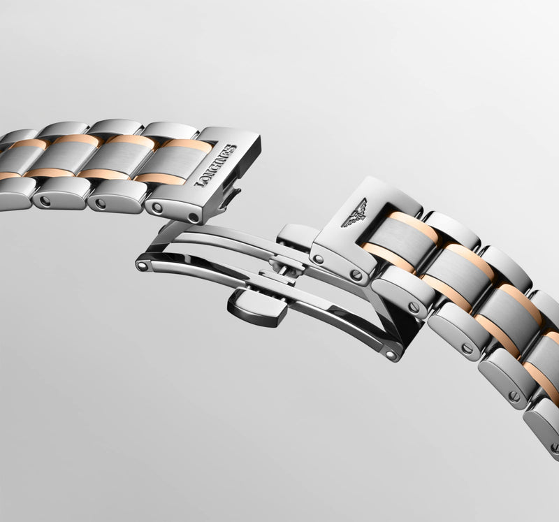 Clasp view of  Longines Master Collection Mother of Pearl Moon Phase 34mm