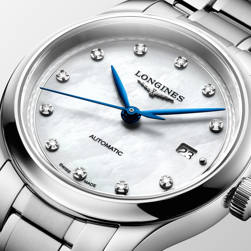 Dial View of LONGINES MASTER COLLECTION, Automatic watch, 30.00 mm, stainless steel, L2.449.4.87.6