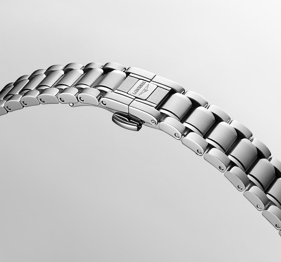 Clasp view of LONGINES MASTER COLLECTION, Automatic watch, 30.00 mm, stainless steel, L2.449.4.87.6
