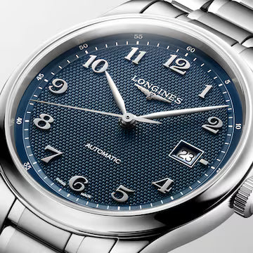 Close view of Longines Master Collection Automatic Blue Dial L29504936