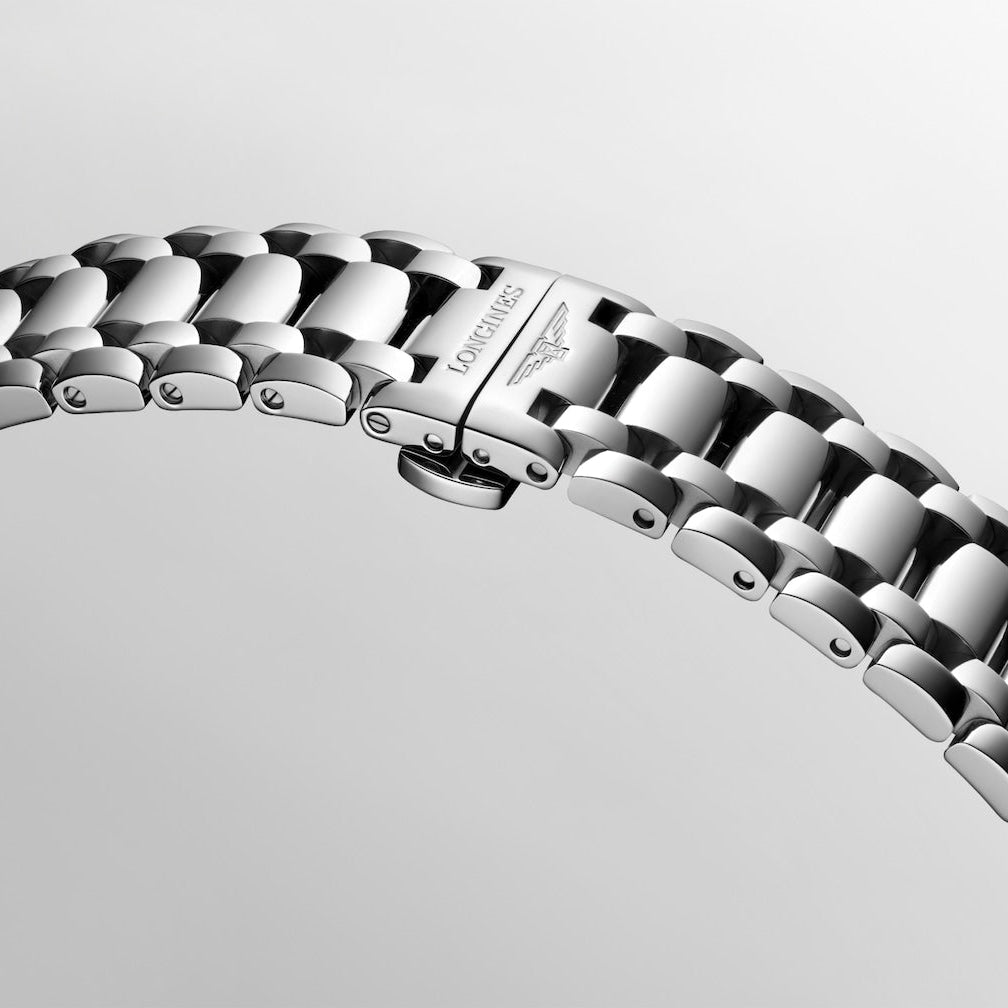 Longines Elegance PrimaLuna Mother of Pearl with Diamonds 30mm L81234876 clasp/strap