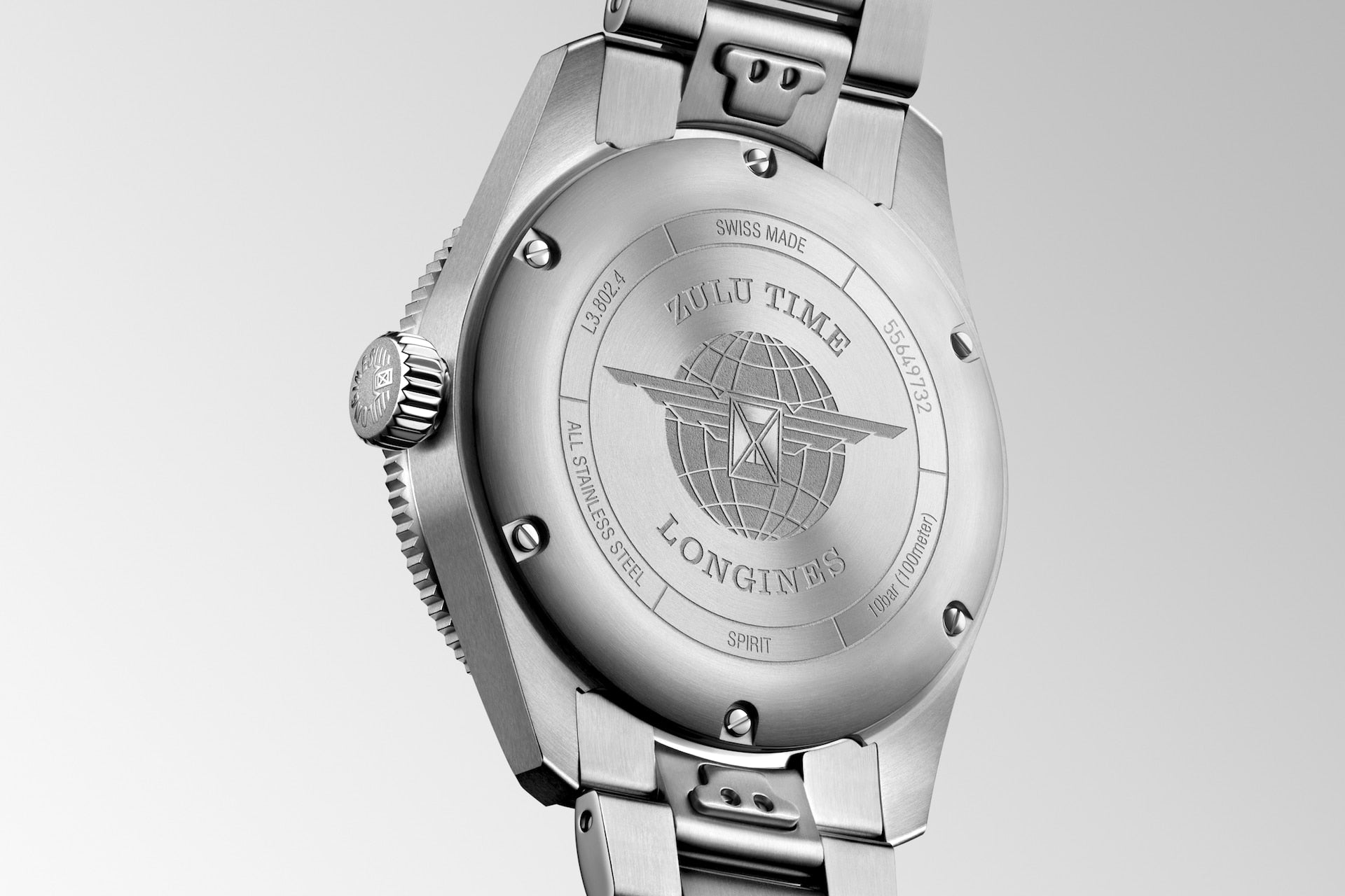 Longines Spirit Zulu Time Black Dial 39mm