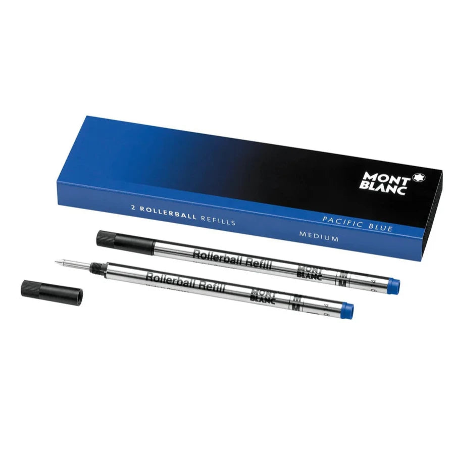 Montblanc Rollerball Refill Set of 2 Pacific Blue Medium 108159