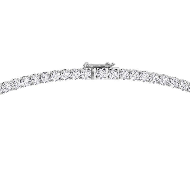 Platinum Lab-Grown Diamond Graduated Necklace – 15ctw, Certified