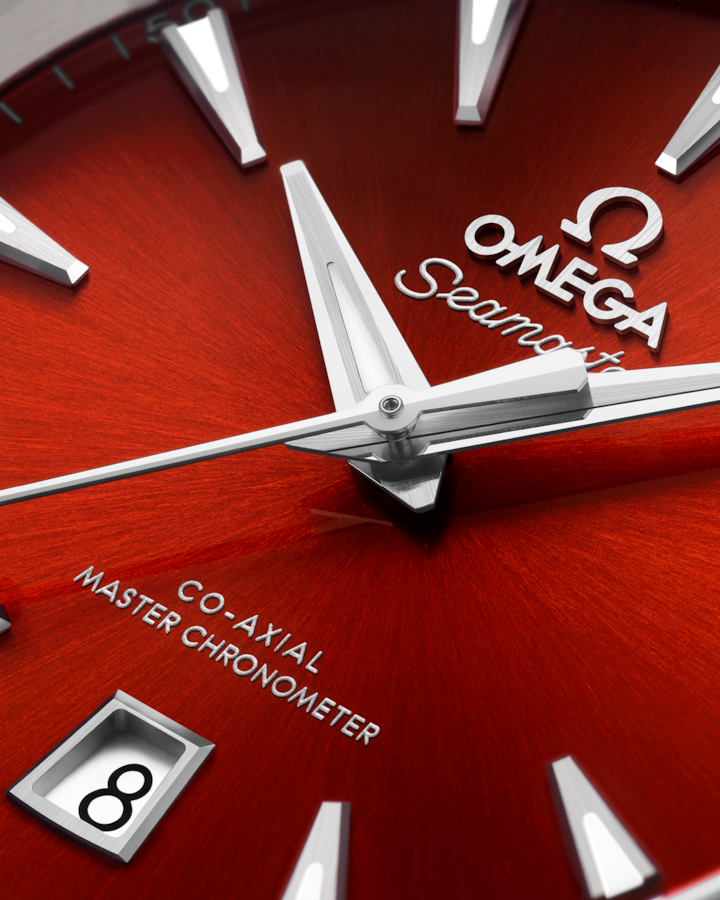Omega Seamaster Aqua Terra Shades Terracotta Red 38mm 22010382013003 dial