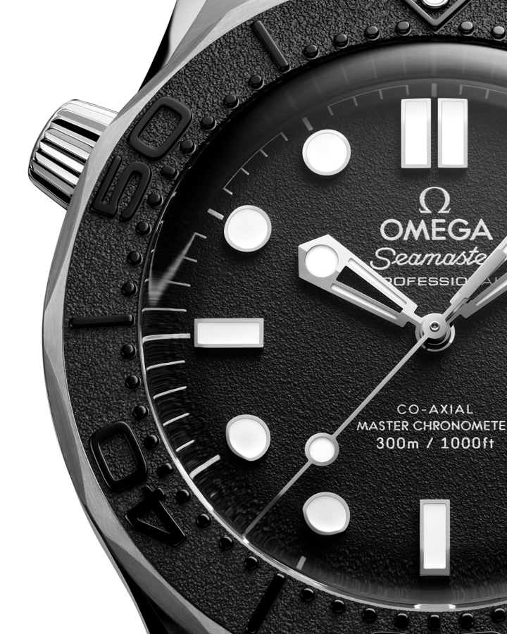 Omega Seamaster Diver 300M Spectre Edition Automatic Watch dial close up