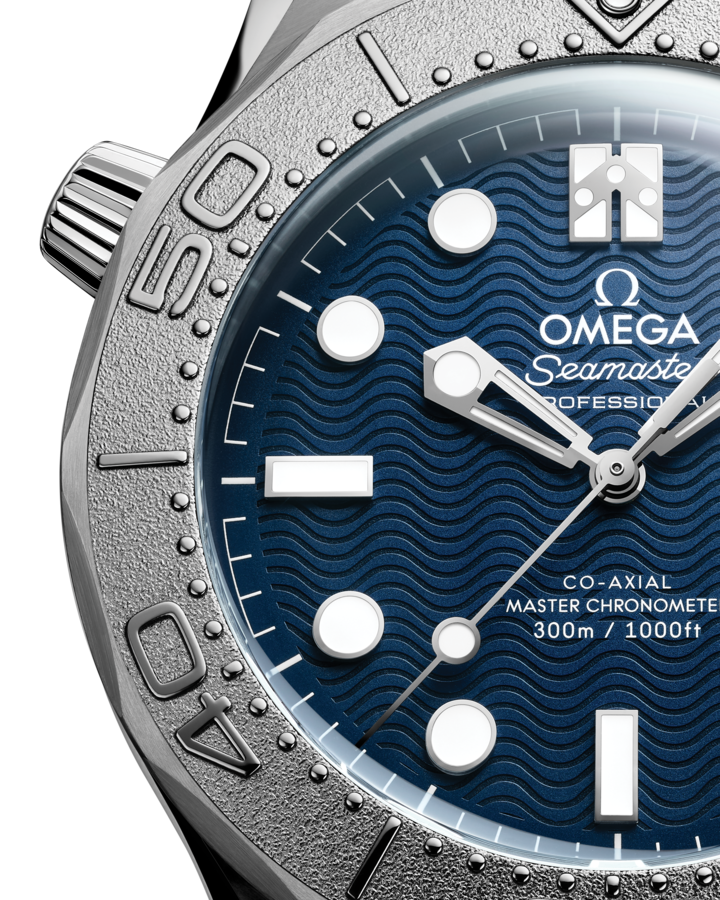 Omega Seamaster Diver 300M James Bond Edition Automatic Watch dial close up