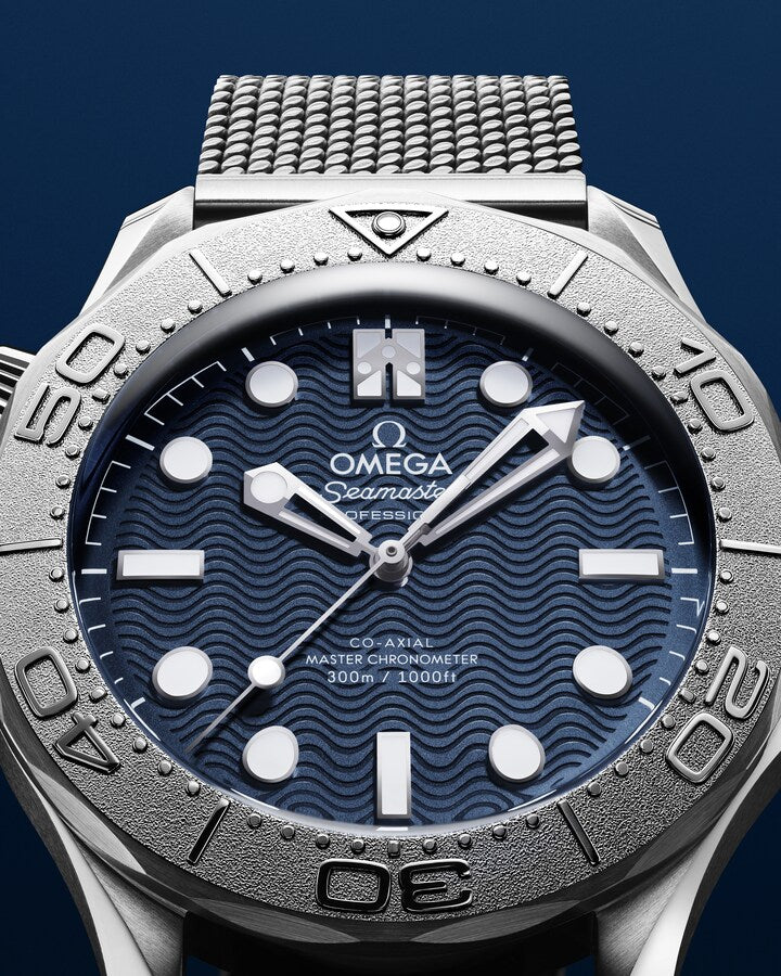 Omega Seamaster Diver 300M James Bond Edition Automatic Watch dial close up